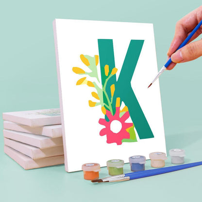 Paint by Numbers – Alphabet Painting Kit | Botanical Bloom Letters A–Z