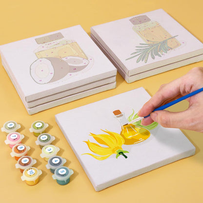 Paint by Numbers – 6 Mini Paintings | Essential Oils & Botanicals Set