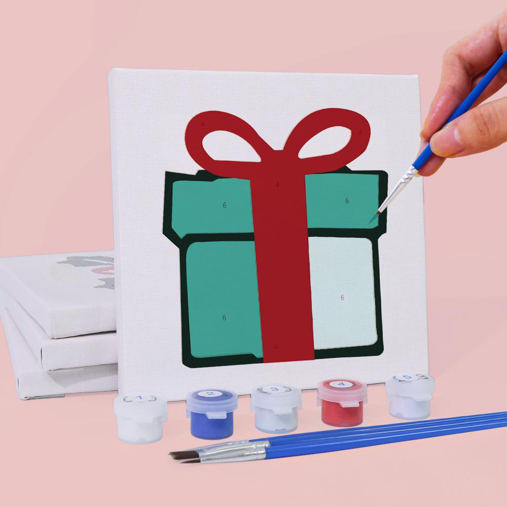 Paint by Numbers – 4 Mini Paintings | Christmas Joy Set