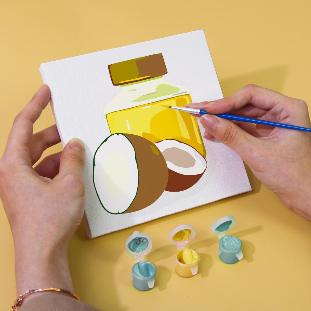 Paint by Numbers – 6 Mini Paintings | Essential Oils & Botanicals Set