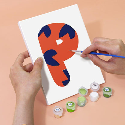 Paint by Numbers – Alphabet Painting Kit | A to Z Abstract Letters
