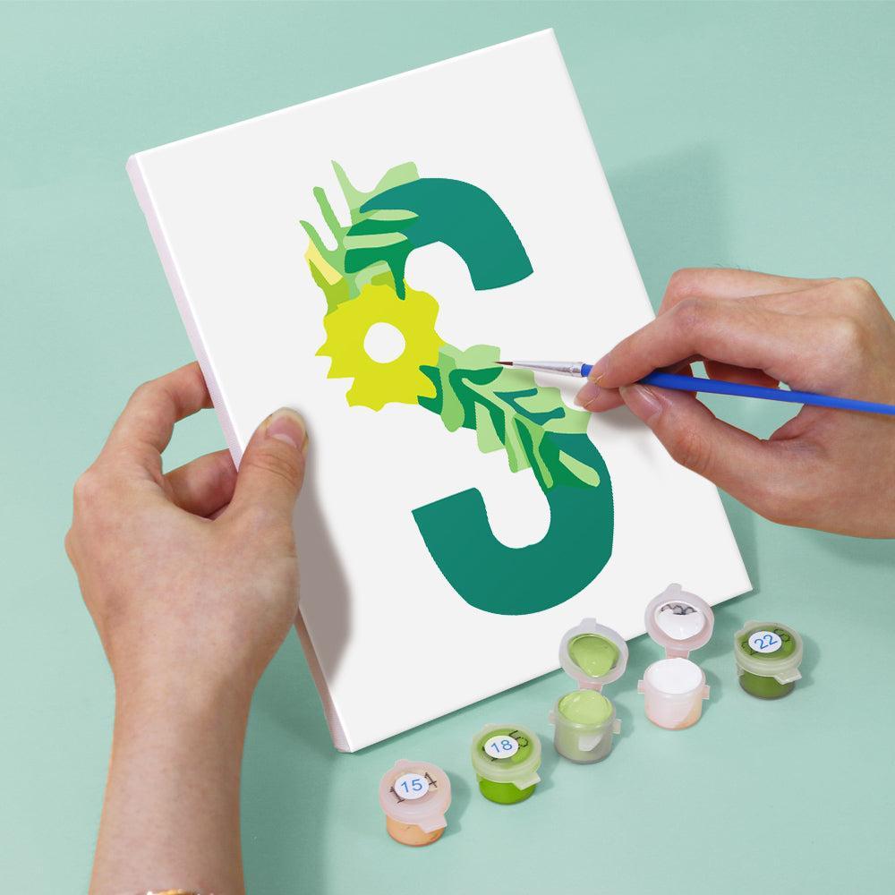 
Paint by Numbers – Alphabet Painting Kit | Botanical Bloom Letters A–Z