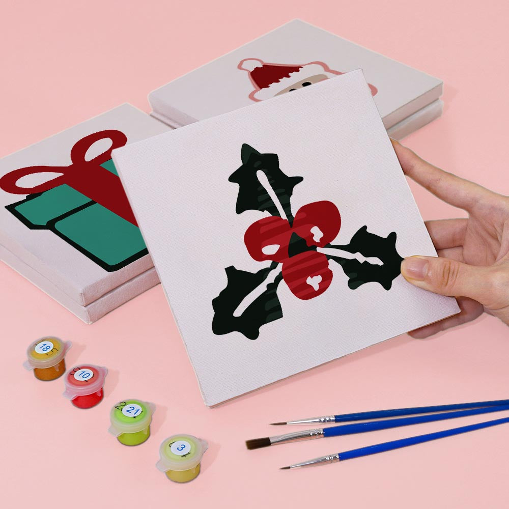 
Paint by Numbers – 4 Mini Paintings | Christmas Joy Set
