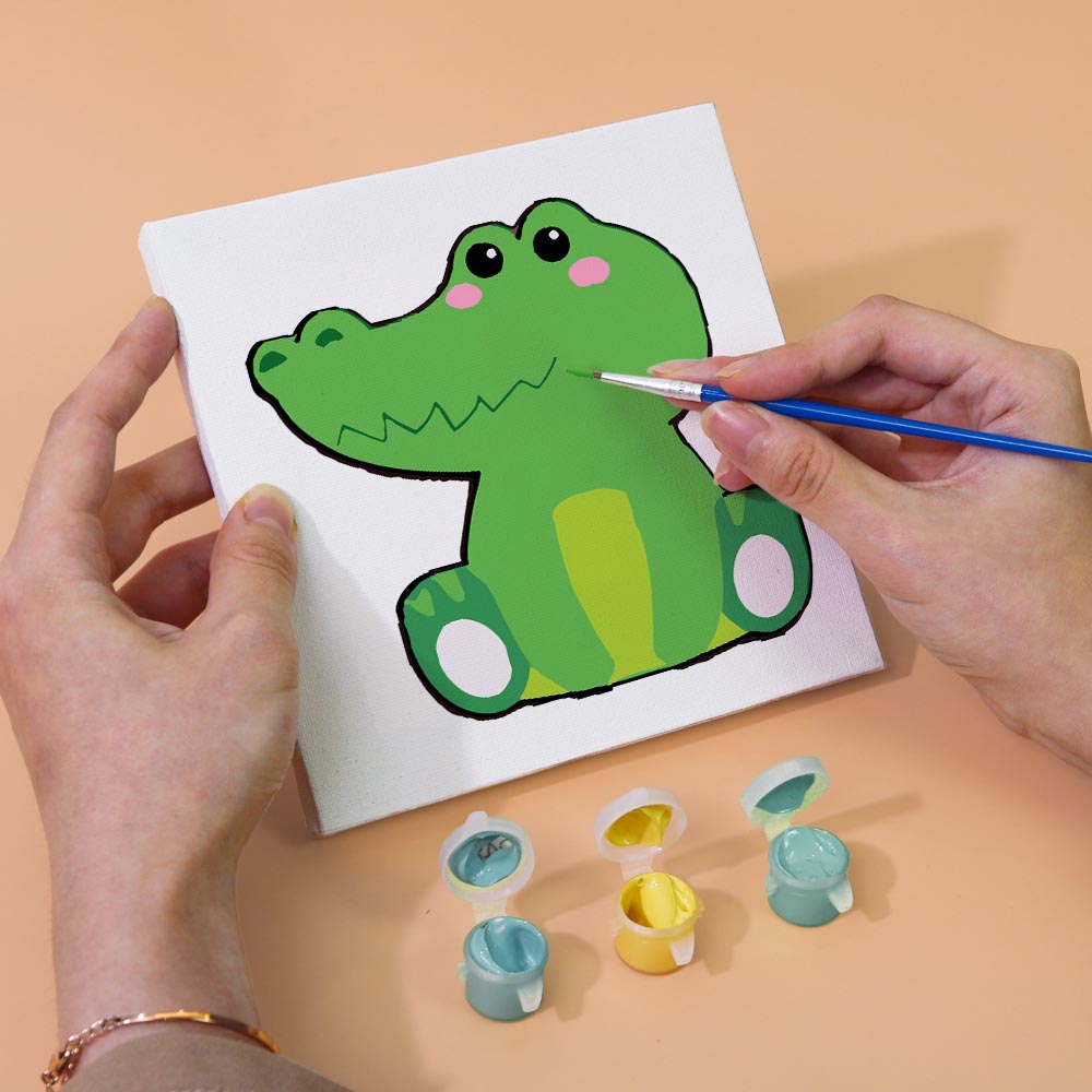 Paint by Numbers – 6 Mini Paintings | Kawaii Animal Friends Set