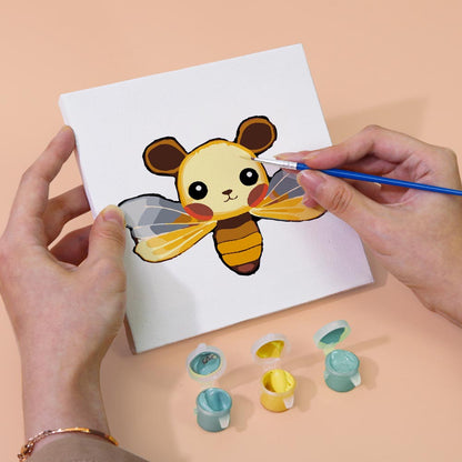 Paint by Numbers – 6 Mini Paintings | Sweet Animal Faces Set