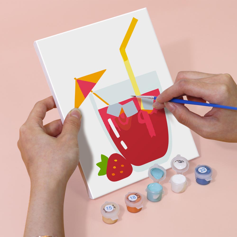 Paint by Numbers – 6 Mini Paintings | Fresh Summer Juice Set