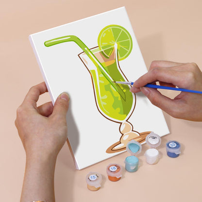 Paint by Numbers – 6 Mini Paintings | Exotic Cocktail Glasses Set