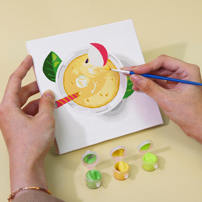 Paint by Numbers – 6 Mini Paintings | Top View Summer Drinks Set
