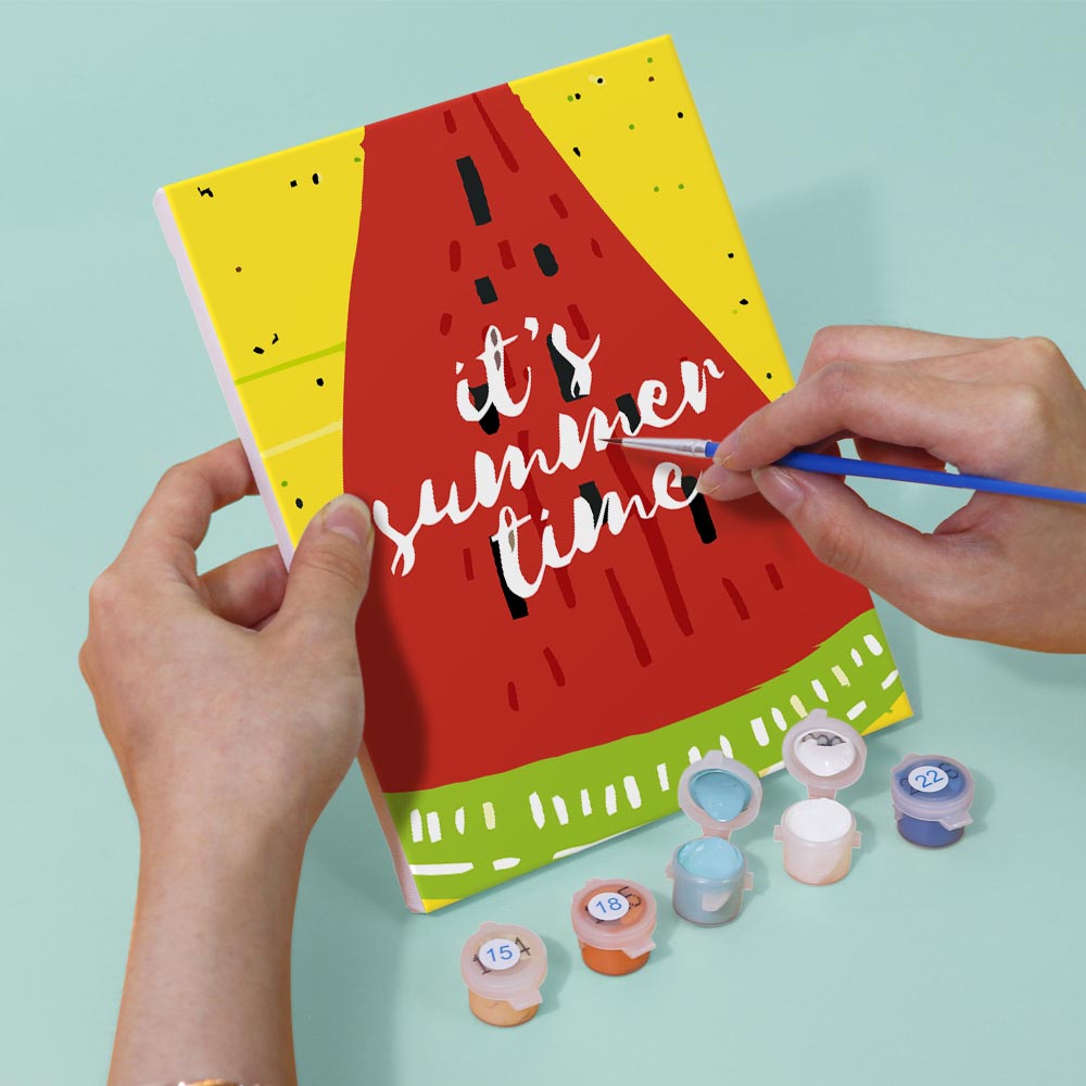 Paint by Numbers – 6 Mini Paintings | Summer Fruits & Fun Set
