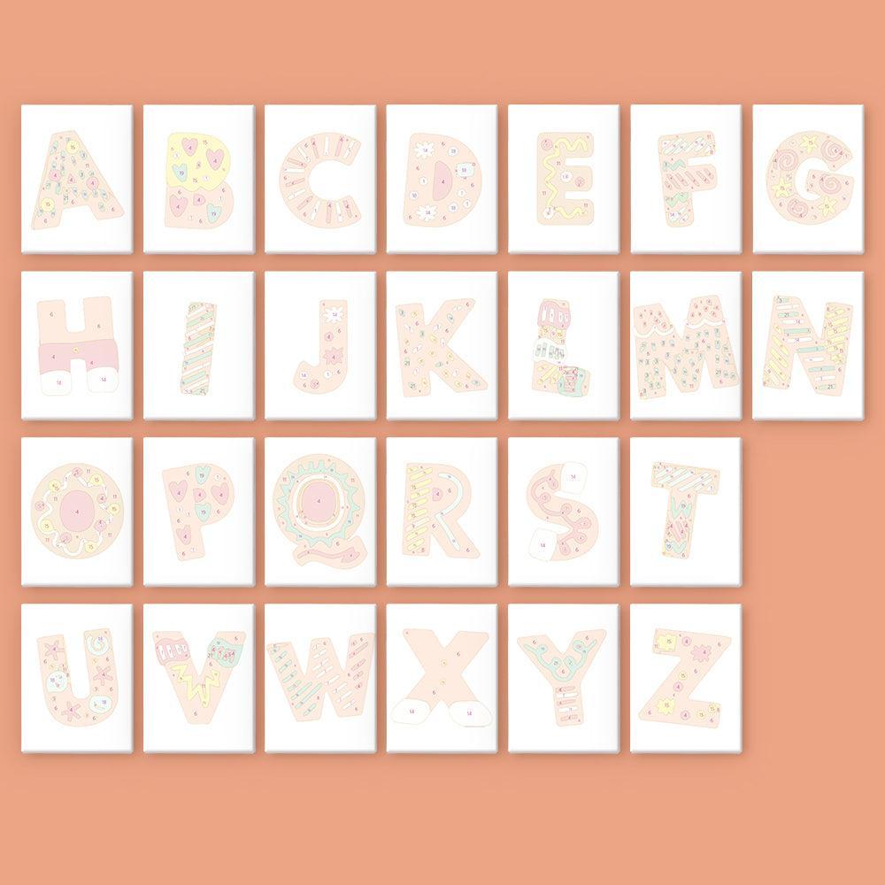 
Paint by Numbers – Alphabet Painting Kit | Gingerbread Holiday Letters A–Z