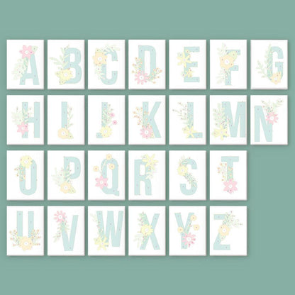 Paint by Numbers – Alphabet Painting Kit | Botanical Bloom Letters A–Z