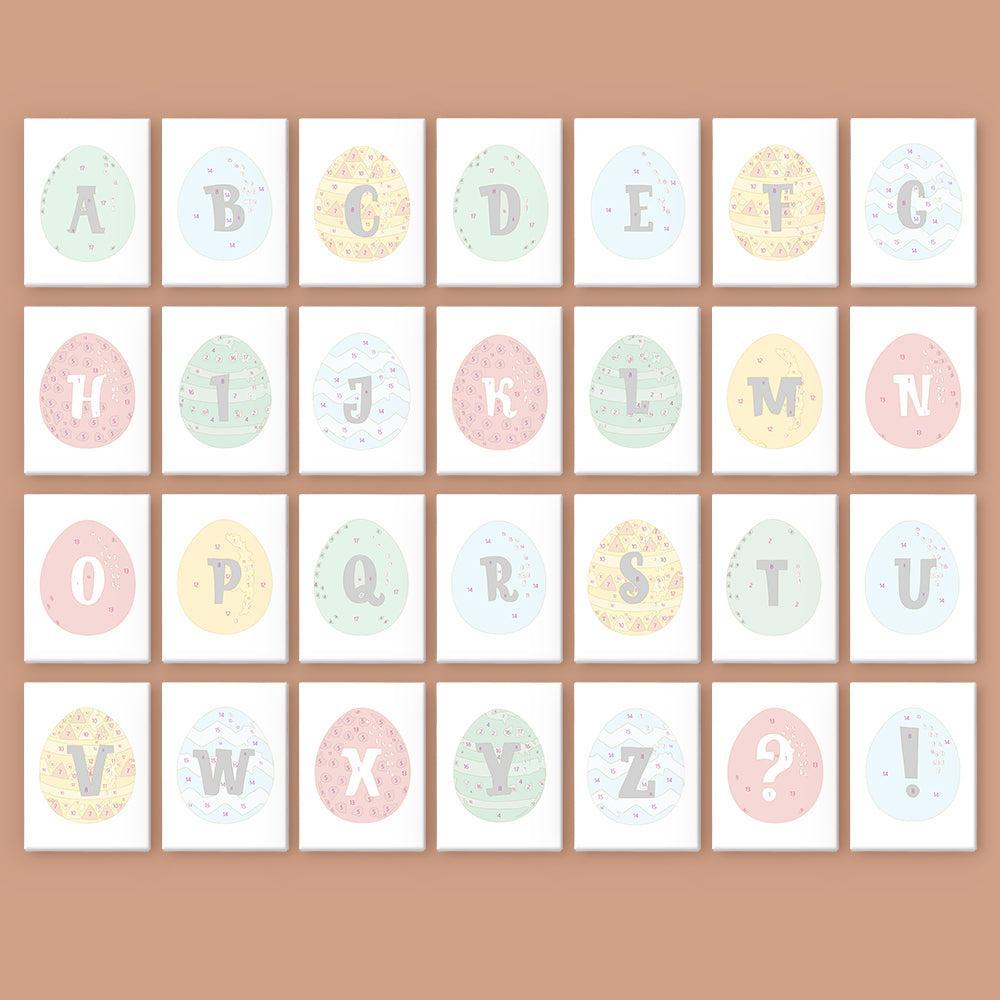 Paint by Numbers – Alphabet Painting Kit | A to Z Easter Egg Letters