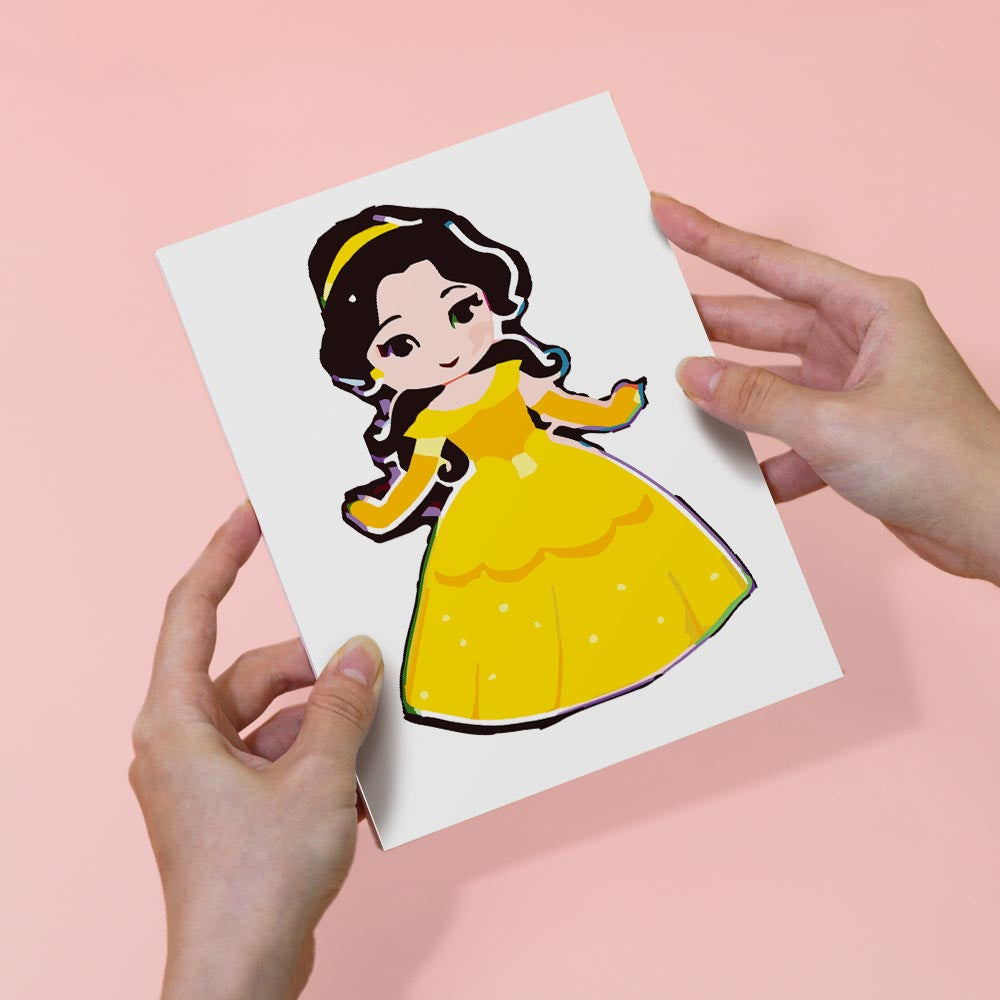 
Paint by Numbers – 6 Mini Paintings | Cute Princess Characters Set