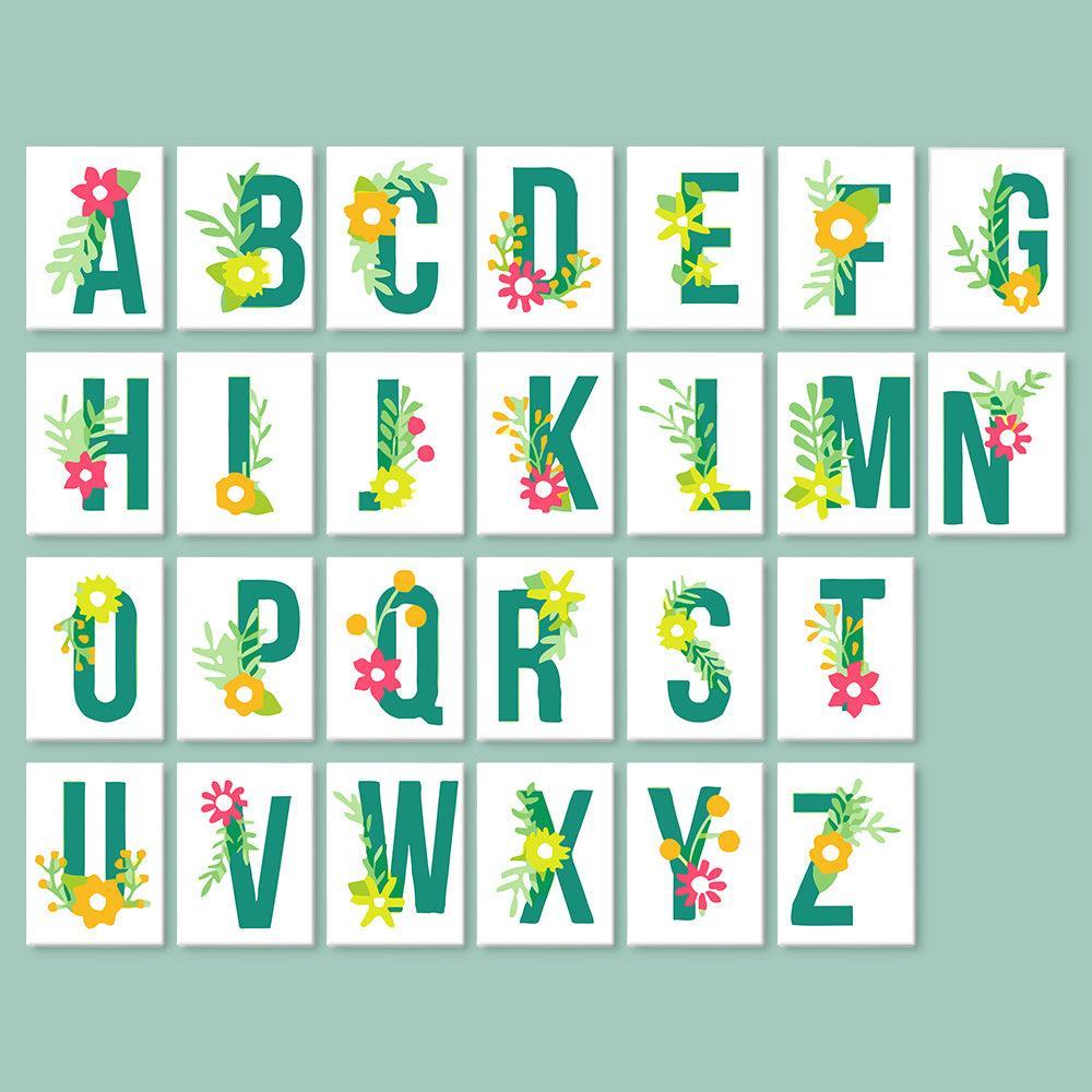 
Paint by Numbers – Alphabet Painting Kit | Botanical Bloom Letters A–Z