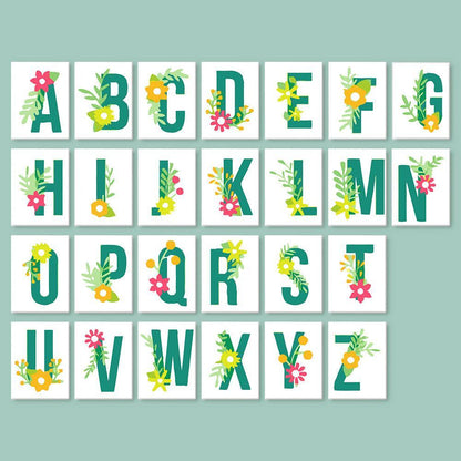 Paint by Numbers – Alphabet Painting Kit | Botanical Bloom Letters A–Z