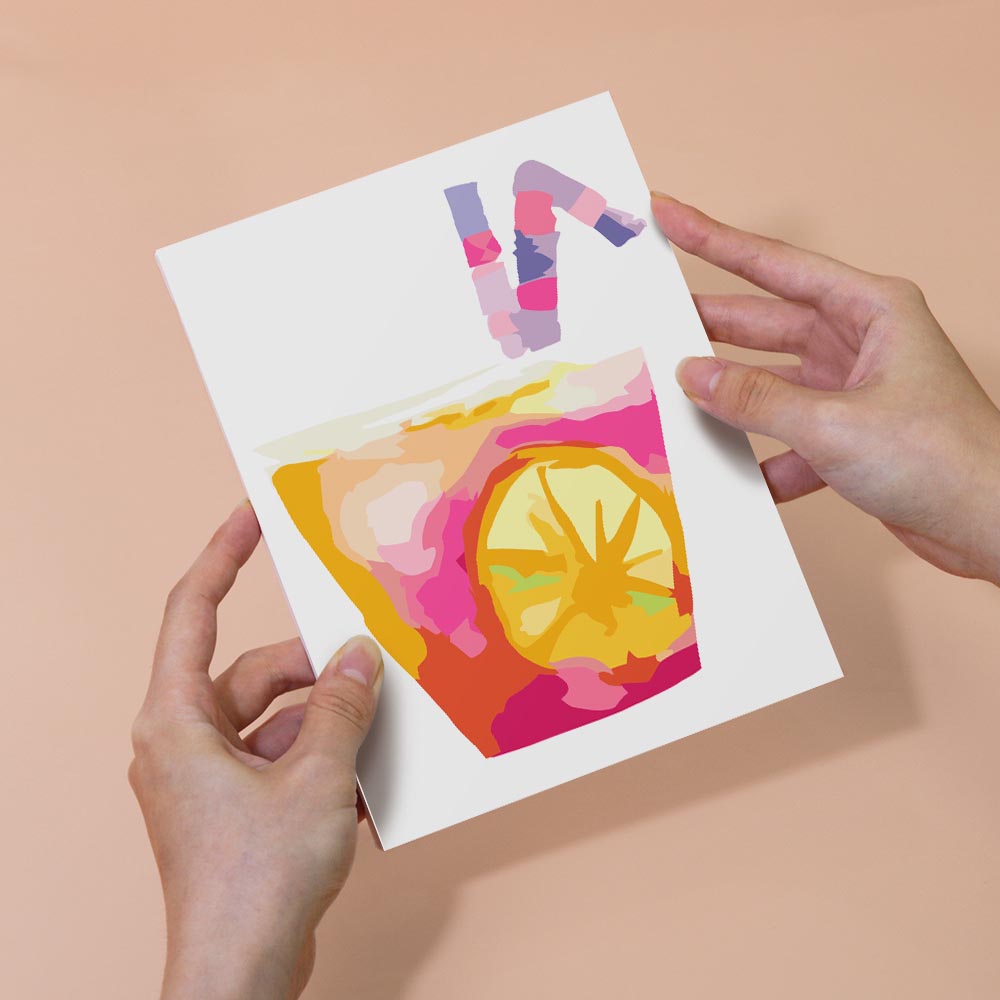 Paint by Numbers – 6 Mini Paintings | Abstract Summer Cocktails Set