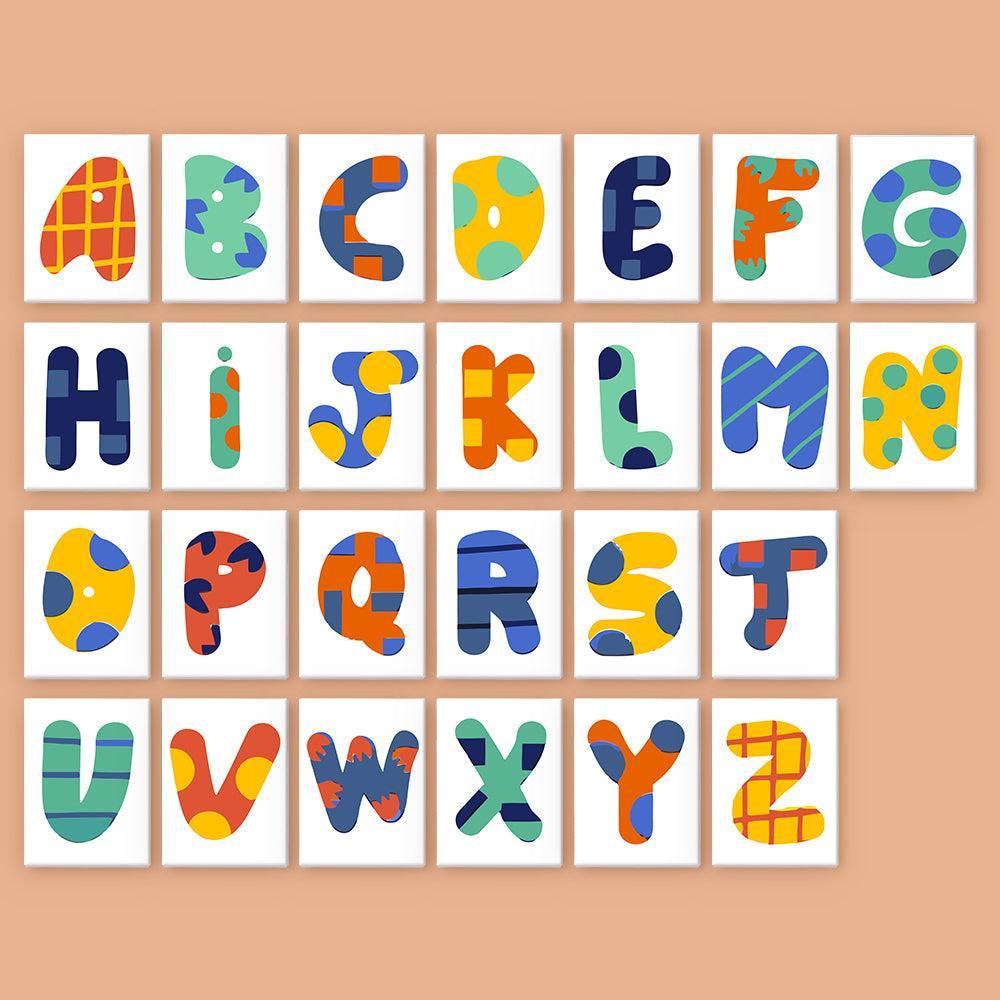 Paint by Numbers – Alphabet Painting Kit | A to Z Abstract Letters