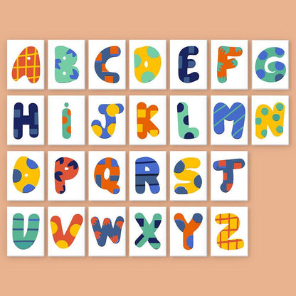 Paint by Numbers – Alphabet Painting Kit | A to Z Abstract Letters