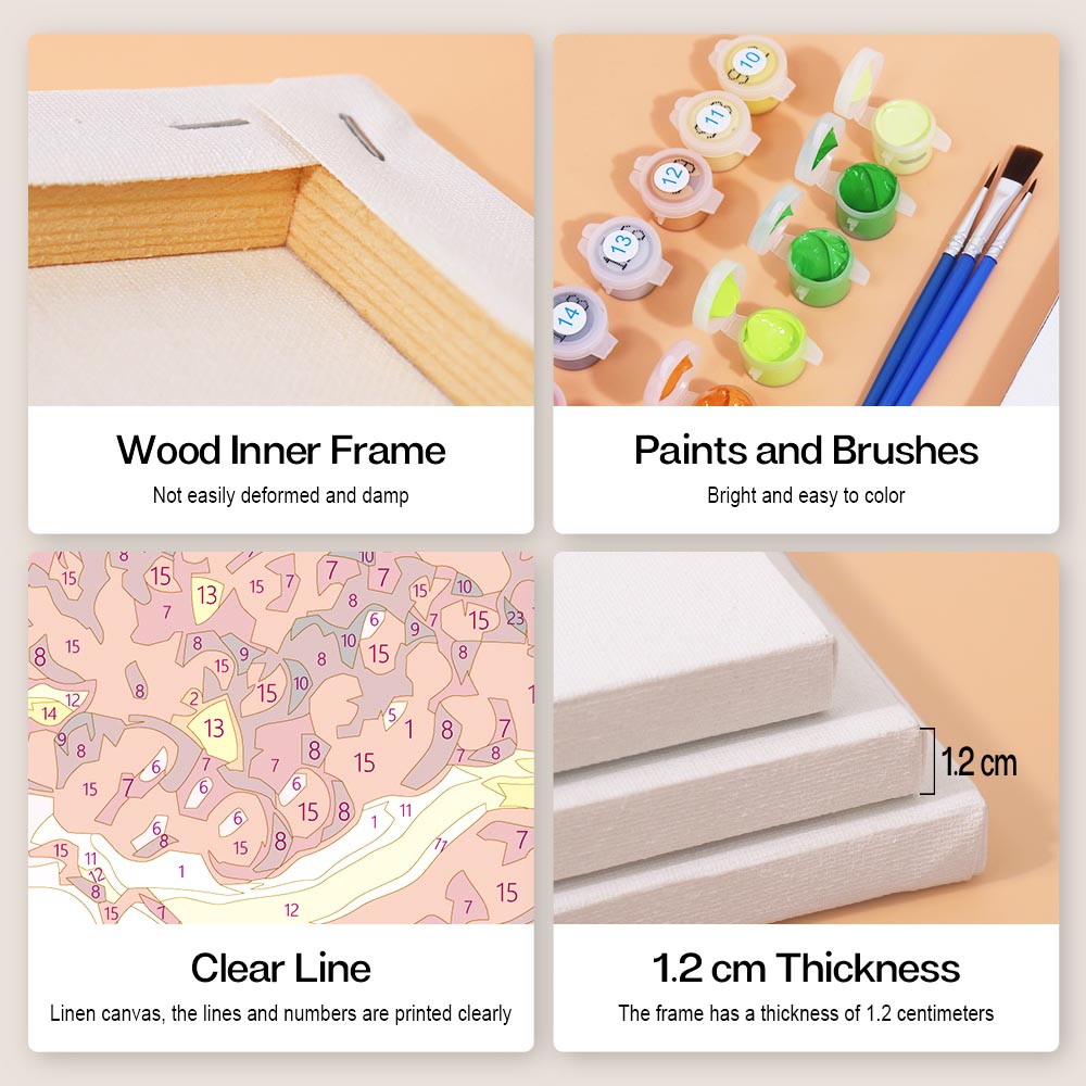 Paint by Numbers – 6 Mini Paintings | Juicy Fruit Set