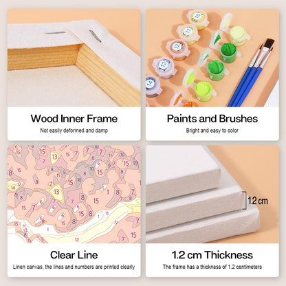 Paint by Numbers – 6 Mini Paintings | Juicy Fruit Set