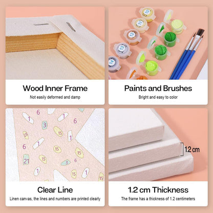 Paint by Numbers – Alphabet Painting Kit | Gingerbread Holiday Letters A–Z