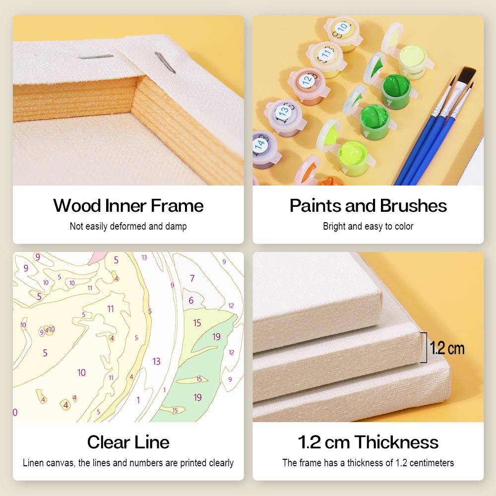 Paint by Numbers – 6 Mini Paintings | Top View Summer Drinks Set