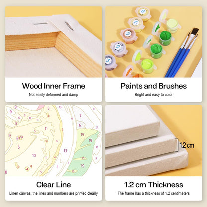 Paint by Numbers – 6 Mini Paintings | Top View Summer Drinks Set