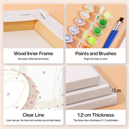 Paint by Numbers – 6 Mini Paintings | Natural Fruit Juice Set