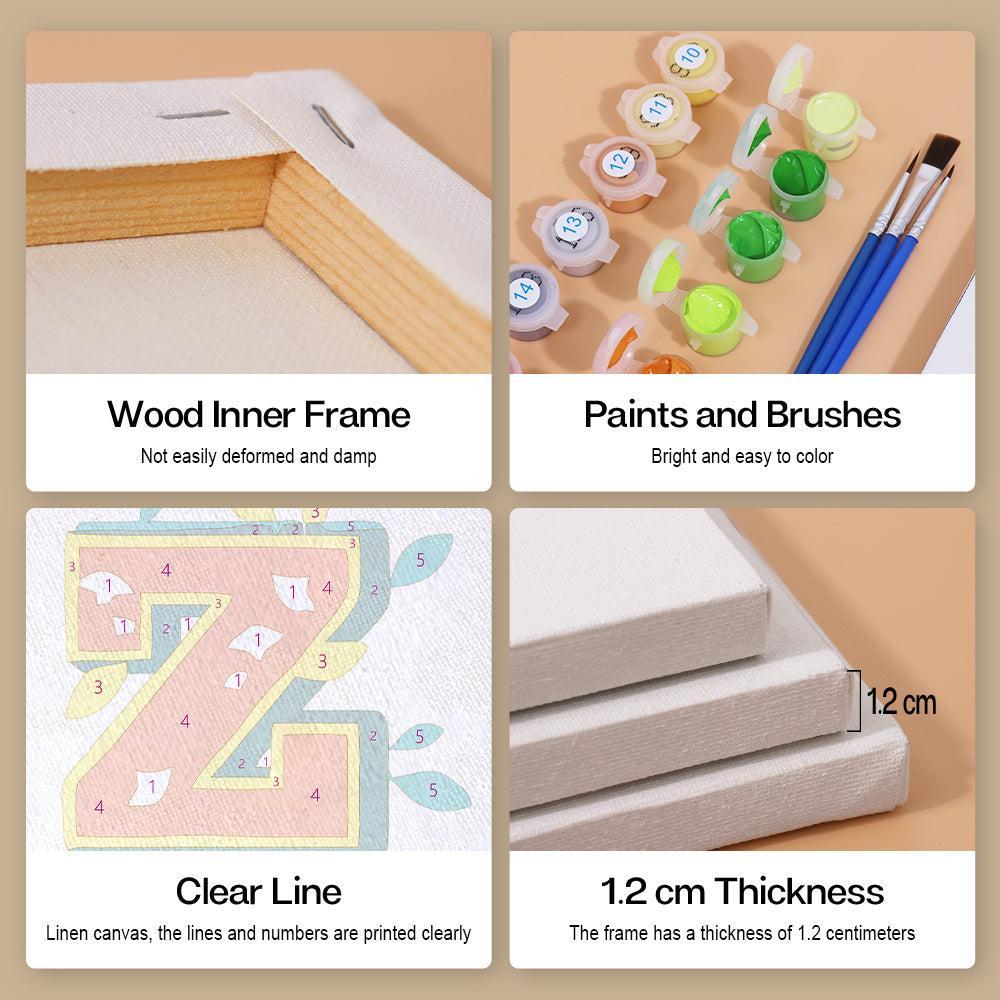 
Paint by Numbers – Alphabet Painting Kit | Citrus Garden Letters A–Z