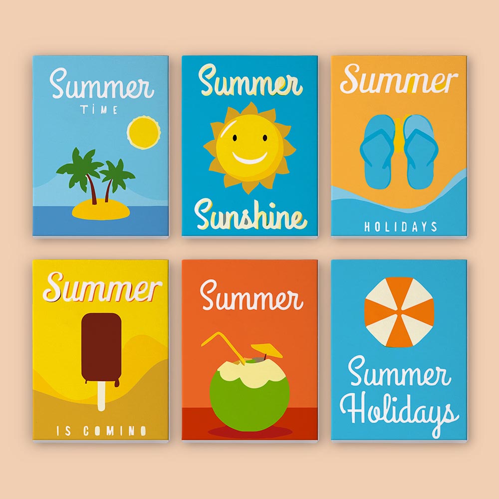 
Paint by Numbers – 6 Mini Paintings | Happy Summer Moments Set