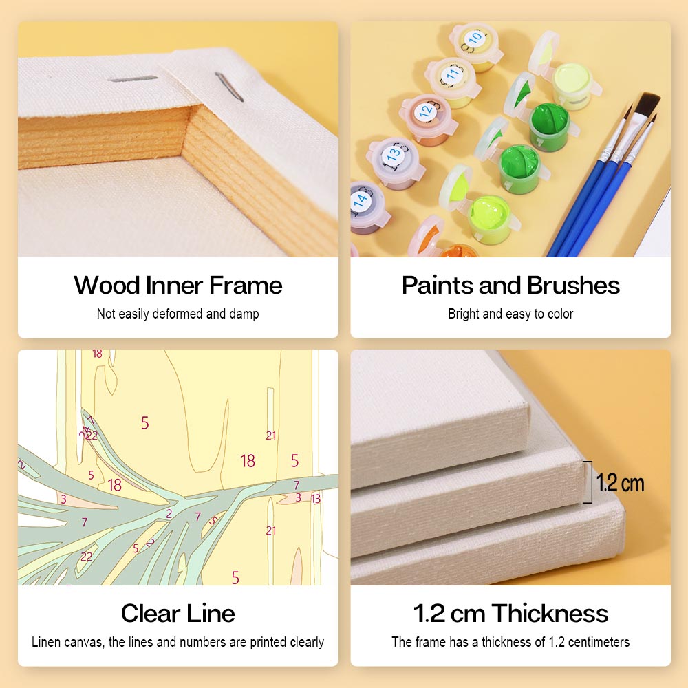 Paint by Numbers – 6 Mini Paintings | Essential Oils & Botanicals Set
