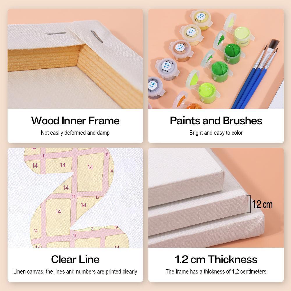 Paint by Numbers – Alphabet Painting Kit | A to Z Abstract Letters