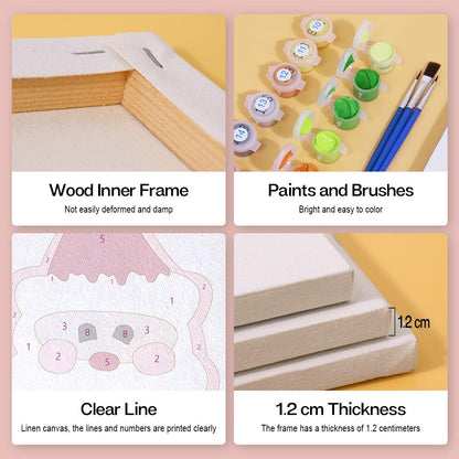 Paint by Numbers – 4 Mini Paintings | Christmas Joy Set