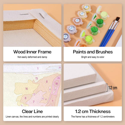 Paint by Numbers – 6 Mini Paintings | Tropical Cocktail Collection Set