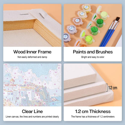 Paint by Numbers – 6 Mini Paintings | Mediterranean Set