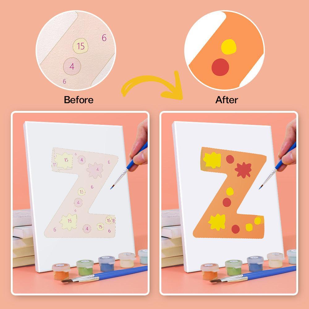 Paint by Numbers – Alphabet Painting Kit | Gingerbread Holiday Letters A–Z