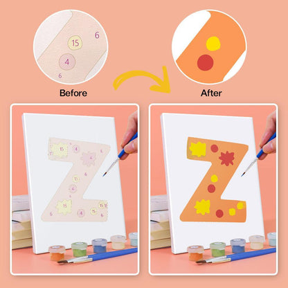 Paint by Numbers – Alphabet Painting Kit | Gingerbread Holiday Letters A–Z