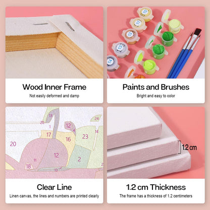 Paint by Numbers – 6 Mini Paintings | Minimalist Cocktail Glasses Set