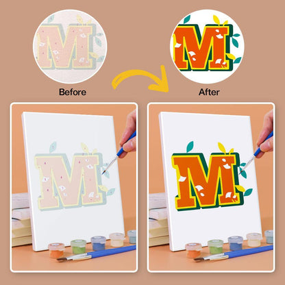 Paint by Numbers – Alphabet Painting Kit | Citrus Garden Letters A–Z