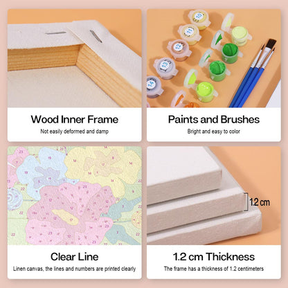Paint by Numbers – 6 Mini Paintings | Summer Vibes & Ice Cream Set
