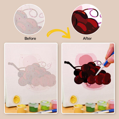 Paint by Numbers – 6 Mini Paintings | Juicy Fruit Set