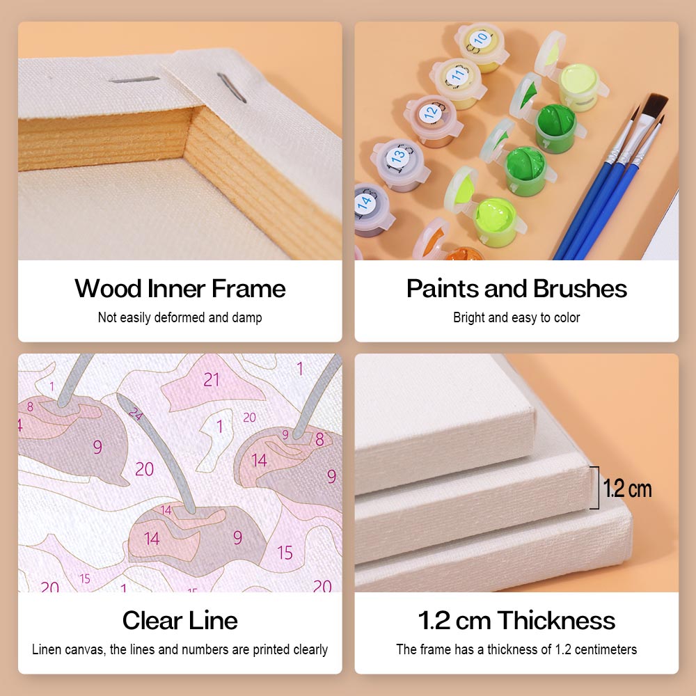 Paint by Numbers – 6 Mini Paintings | Milkshake Set