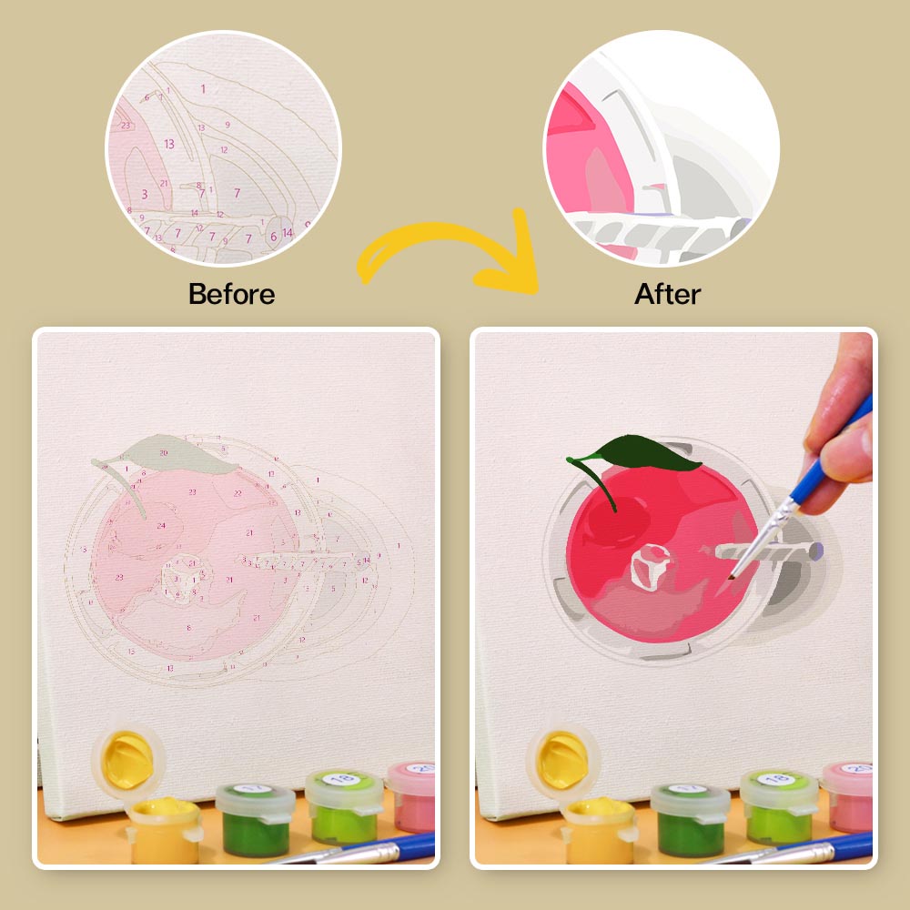 Paint by Numbers – 6 Mini Paintings | Top View Summer Drinks Set