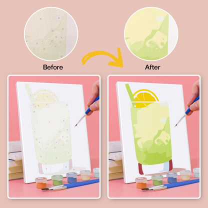 Paint by Numbers – 6 Mini Paintings | Minimalist Cocktail Glasses Set