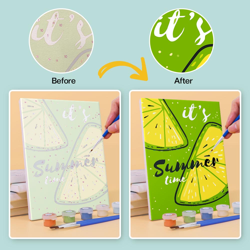 Paint by Numbers – 6 Mini Paintings | Summer Fruits & Fun Set