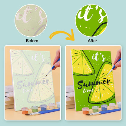Paint by Numbers – 6 Mini Paintings | Summer Fruits & Fun Set