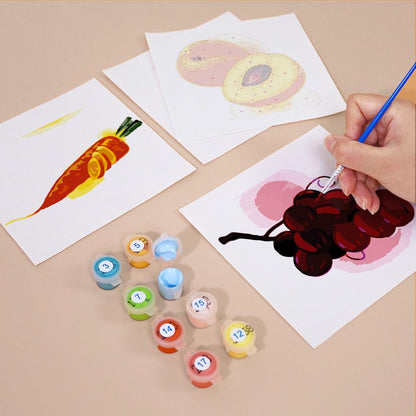 Paint by Numbers – 6 Mini Paintings | Juicy Fruit Set