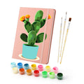 Paint by Numbers Hardcover Journal Notebook - Flowering Cactus
