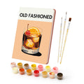 Paint by Numbers Hardcover Journal Notebook - Old Fashioned Cocktail