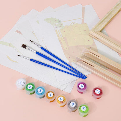 Paint by Numbers – 6 Mini Paintings | Minimalist Cocktail Glasses Set